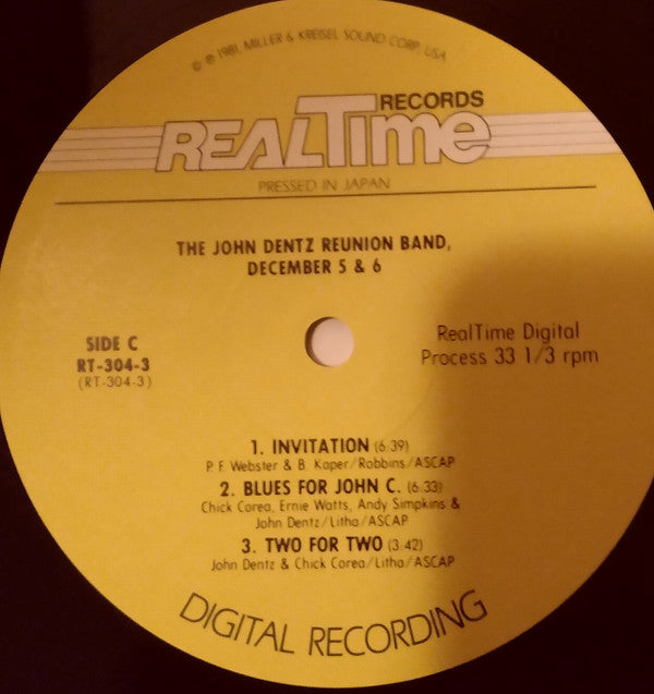 The John Dentz Reunion Band - December 5 & 6 (2xVinyl, LP) Very Good Plus (VG+) / Very Good (VG)