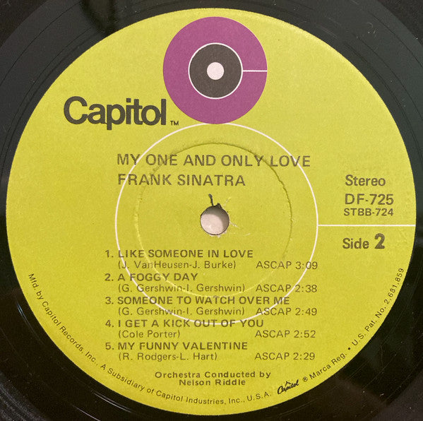 Frank Sinatra - My One And Only Love (Vinyl, LP, Album, Stereo, Reissue) Very Good (VG) / Good Plus (G+)