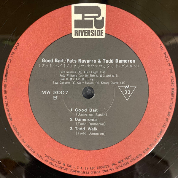 Fats Navarro - Good Bait (Vinyl, LP, Album, Reissue, Mono) Very Good Plus (VG+) / Very Good (VG)