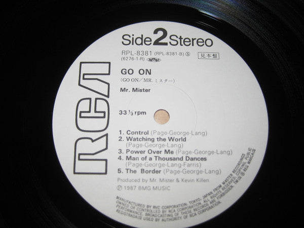 Mr. Mister - Go On ... (Vinyl, LP, Album, Promo) Near Mint (NM or M-) / Very Good Plus (VG+)