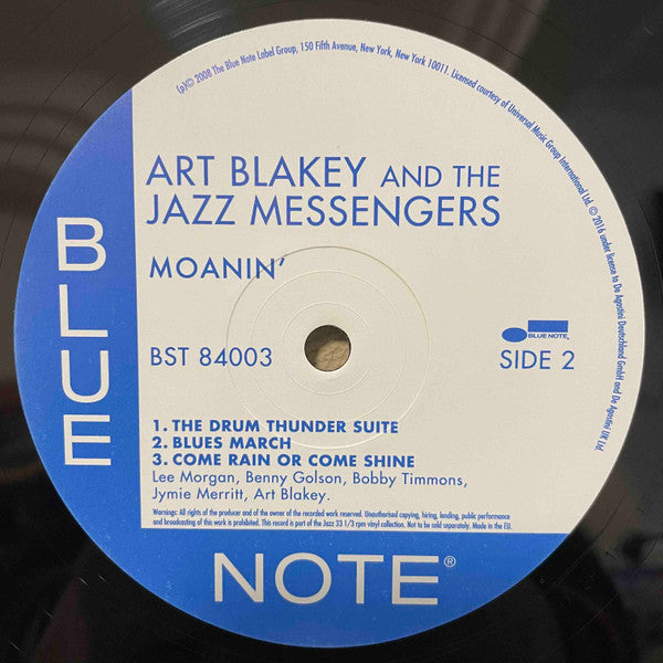 Art Blakey & The Jazz Messengers - Moanin' (Vinyl, LP, Album, Reiss...