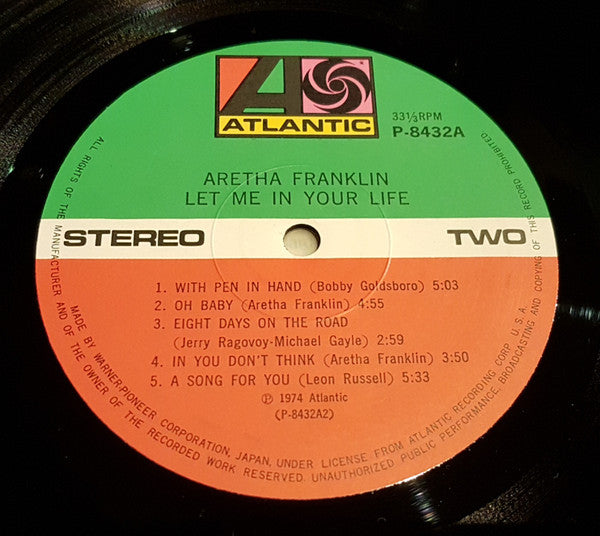 Aretha Franklin - Let Me In Your Life (Vinyl, LP, Album, Stereo)