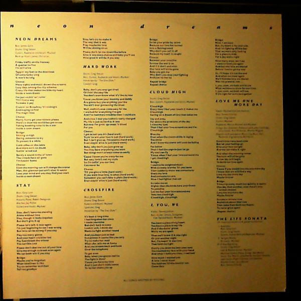 Myke Jackson - Neon Dreams (Vinyl, LP, Album, Promo) Very Good Plus (VG+) / Very Good Plus (VG+)