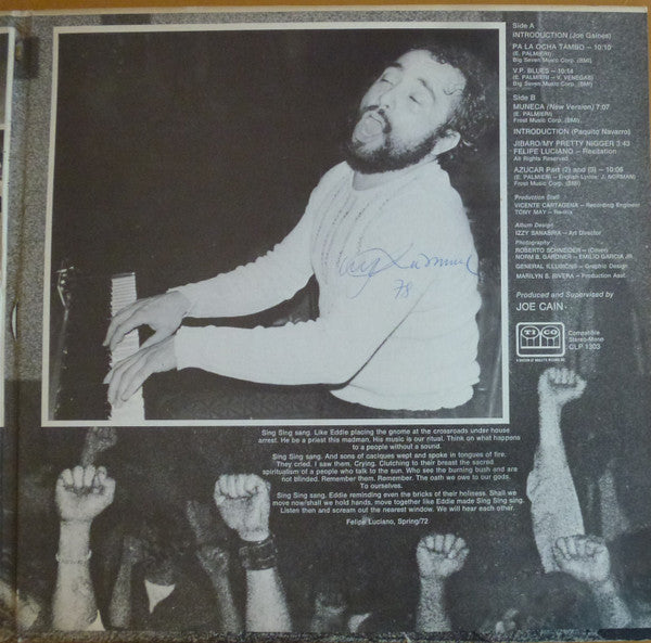 Eddie Palmieri - Recorded Live At Sing Sing (Vinyl, LP, Album, Reissue, Stereo) Very Good (VG) / Fair (F)