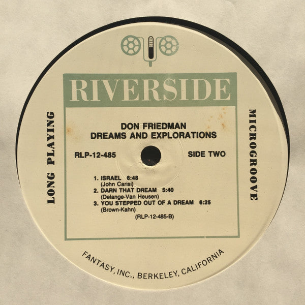 Don Friedman Quartet - Dreams And Explorations (Vinyl, LP, Album, Reissue, Mono) Very Good (VG) / Very Good (VG)