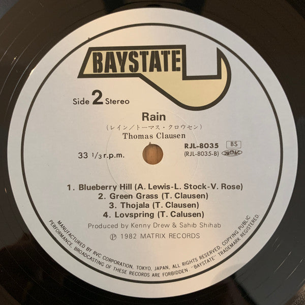 The Thomas Clausen Trio - Rain (Vinyl, LP, Album) Very Good Plus (VG+) / Very Good Plus (VG+)