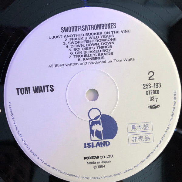 Tom Waits - Swordfishtrombones (Vinyl, LP, Album, Promo, Stereo) Very Good Plus (VG+) / Very Good Plus (VG+)