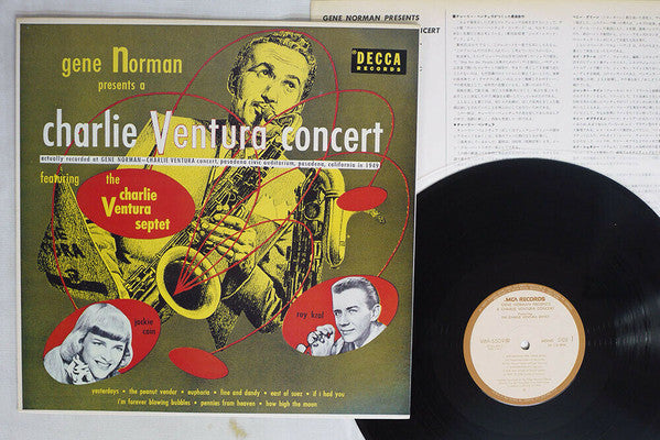 Gene Norman - Gene Norman Presents A Charlie Ventura Concert (Vinyl, LP, Album, Reissue, Mono) Very Good Plus (VG+) / Very Good Plus (VG+)