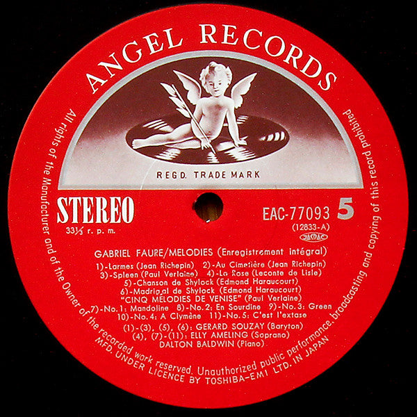 Gabriel Fauré - Mélodies (5xVinyl, Box Set, LP, Album) Near Mint (NM or M-) / Near Mint (NM or M-)