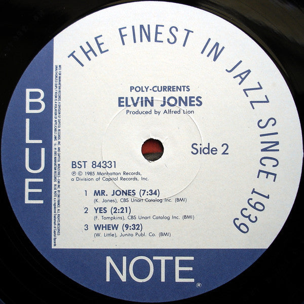 Elvin Jones - Poly-Currents (Vinyl, LP, Album, Reissue, Remastered, Stereo) Near Mint (NM or M-) / Very Good (VG)