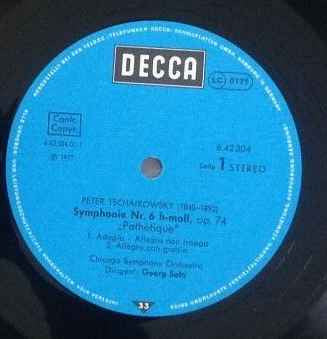 Pyotr Ilyich Tchaikovsky - Symphonie Nr.6 »Pathétique« (Vinyl, LP, Stereo) Near Mint (NM or M-) / Near Mint (NM or M-)