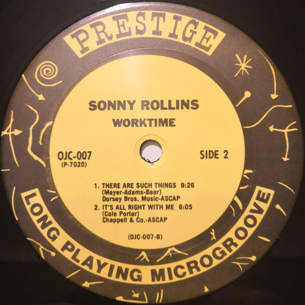 Sonny Rollins - Worktime (Vinyl, LP, Album, Reissue, Mono) Very Good (VG) / Very Good Plus (VG+)