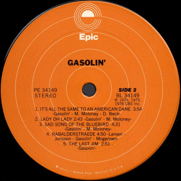 Gasolin' - Gasolin' (Vinyl, LP, Album, Stereo) Very Good (VG) / Good Plus (G+)