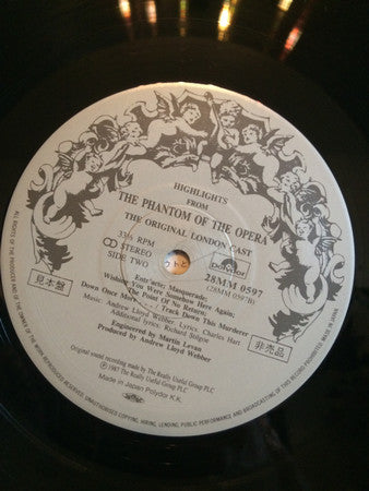 Andrew Lloyd Webber - Highlights From The Phantom Of The Opera (The Original London Cast) (Vinyl, LP, Album, Promo) Near Mint (NM or M-) / Very Good Plus (VG+)