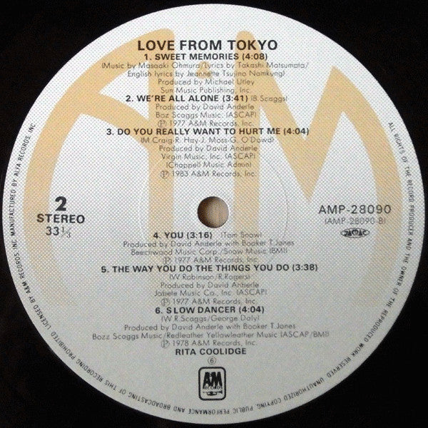 Rita Coolidge - Love From Tokyo = 美しき女 (Vinyl, LP, Compilation, Ste...