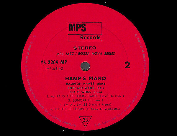 Hampton Hawes - Hamp's Piano (Vinyl, LP) Very Good (VG) / Very Good Plus (VG+)