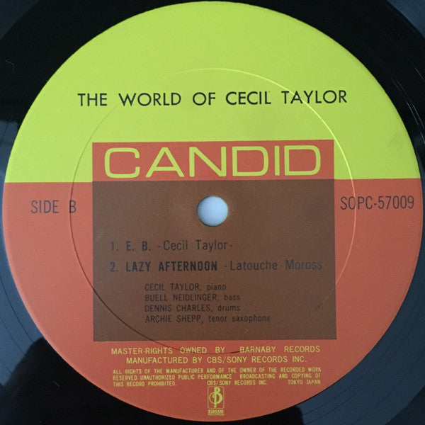 Cecil Taylor - The World Of Cecil Taylor (Vinyl, LP, Album, Reissue...