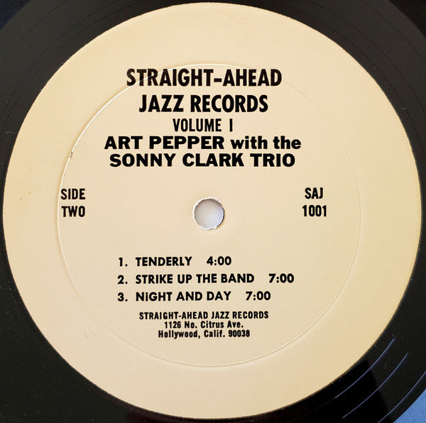 Art Pepper - Straight-Ahead Jazz Volume One (Vinyl, LP, Album) Very Good Plus (VG+) / Very Good Plus (VG+)