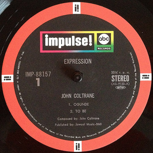 John Coltrane - Expression (Vinyl, LP, Album, Reissue, Stereo)