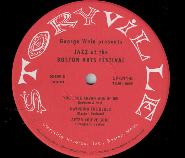 George Wein - Presents Jazz At The Boston Arts Festival (Vinyl, LP, 10", Album, Reissue, Mono) Very Good Plus (VG+) / Near Mint (NM or M-)