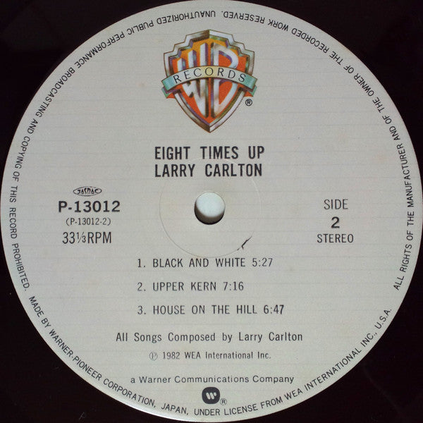 Larry Carlton - Eight Times Up (LP, Album) - Very Good Plus (VG+) / Near Mint (NM or M-)