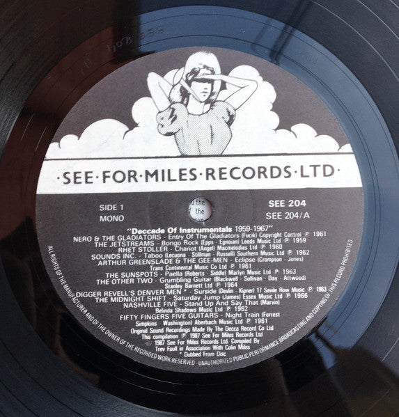 Various - Deccade Of Instrumentals 1959-1967 (Vinyl, LP, Compilation, Mono) Very Good Plus (VG+) / Very Good (VG)