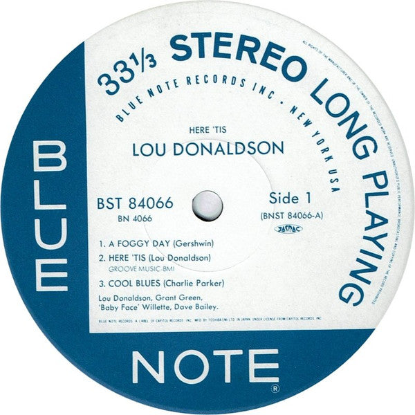 Lou Donaldson - Here 'Tis (Vinyl, LP, Album, Limited Edition, Reissue, Stereo) Near Mint (NM or M-) / Near Mint (NM or M-)