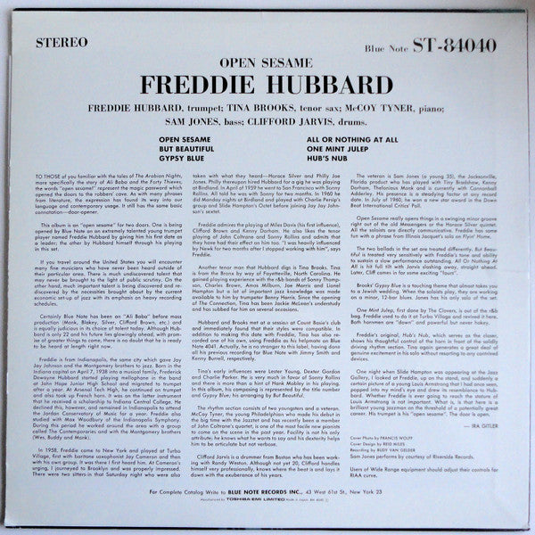 Freddie Hubbard - Open Sesame (Vinyl, LP, Album, Reissue) Near Mint (NM or M-) / Near Mint (NM or M-)