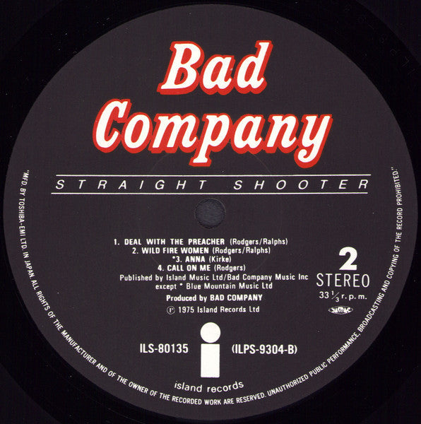 Bad Company (3) - Straight Shooter (Vinyl, LP, Album)