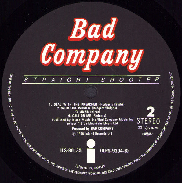Bad Company (3) - Straight Shooter (Vinyl, LP, Album)