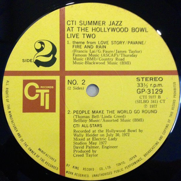 CTI All-Stars - CTI Summer Jazz At The Hollywood Bowl Live Two (Vinyl, LP, Album) Very Good (VG) / Very Good Plus (VG+)