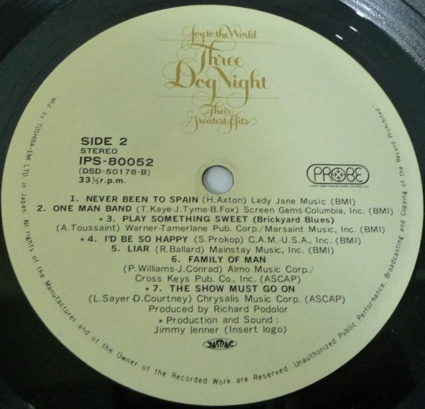 Three Dog Night - Joy To The World - Their Greatest Hits (Vinyl, LP...