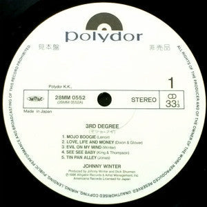 Johnny Winter - 3rd Degree (Vinyl, LP, Album, Promo, Stereo) Near Mint (NM or M-) / Very Good Plus (VG+)