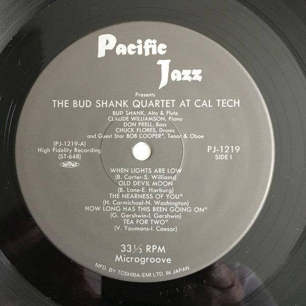 Bud Shank Quartet - Jazz At Cal-Tech (Vinyl, LP, Album, Reissue, Mono) Very Good Plus (VG+) / Very Good Plus (VG+)