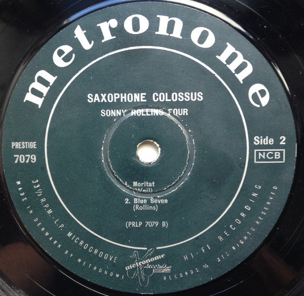 Sonny Rollins - Saxophone Colossus (Vinyl, LP, Album, Mono) Good Plus (G+) / Good Plus (G+)