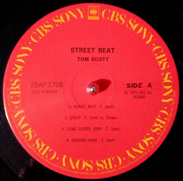 Tom Scott - Street Beat (Vinyl, LP, Album) Very Good Plus (VG+) / Very Good (VG)