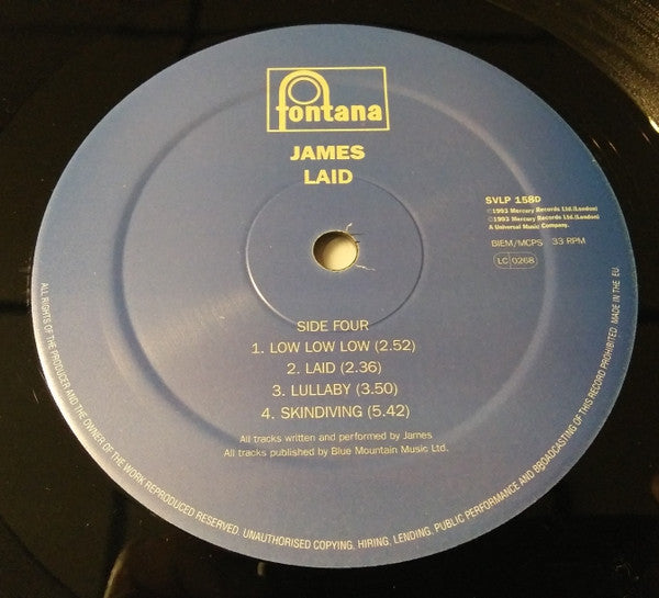 James - Laid (2xVinyl, LP, Album, Reissue) Very Good (VG) / Near Mint (NM or M-)