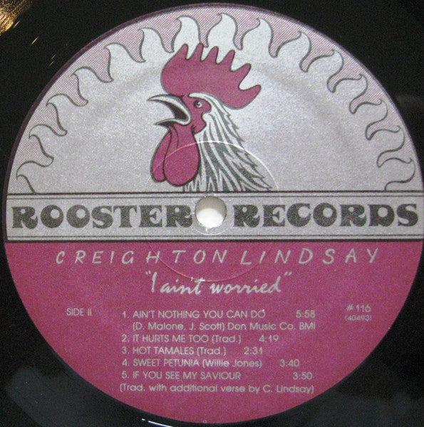 Creighton Lindsay - I Ain't Worried (Vinyl, LP, Album) Very Good (VG) / Good Plus (G+)