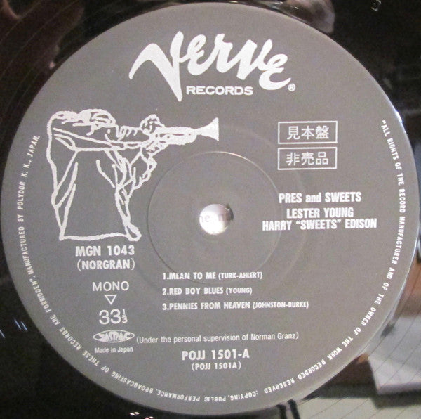 Lester Young - Pres & Sweets (Vinyl, LP, Album, Promo, Reissue, Mono) Near Mint (NM or M-) / Very Good Plus (VG+)