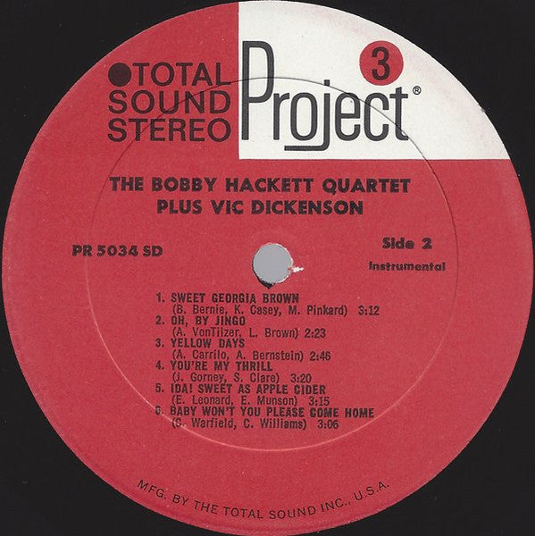 The Bobby Hackett Quartet - This Is My Bag (Vinyl, LP, Stereo) Good Plus (G+) / Very Good (VG)