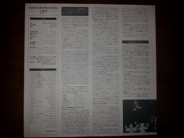 Andrew Lloyd Webber - "Cats" (Selections From The Original Broadway Cast Recording) (Vinyl, LP) Very Good Plus (VG+) / Very Good (VG)