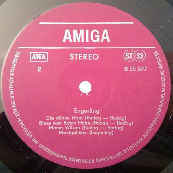 Engerling - Blues (Vinyl, LP, Album, Stereo) Very Good Plus (VG+) / Very Good (VG)