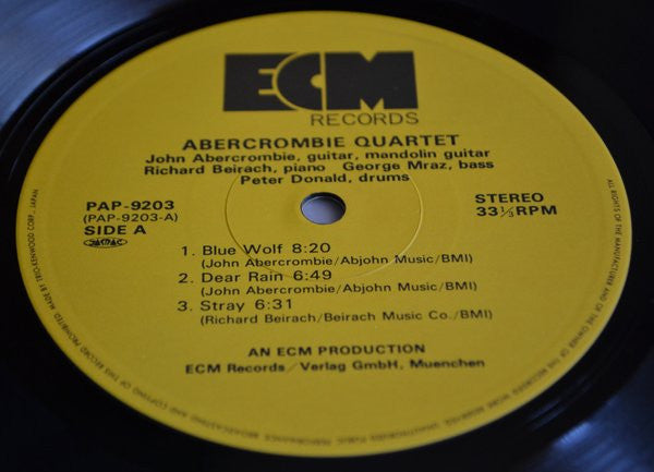 John Abercrombie Quartet - Abercrombie Quartet (Vinyl, LP, Album) Very Good Plus (VG+) / Very Good Plus (VG+)