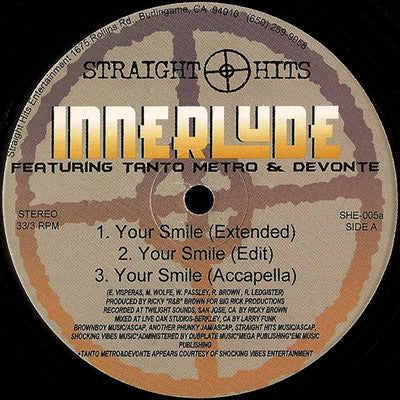 Innerlude - Your Smile / Do You Wanna Dance (Vinyl, 12", Single) Very Good Plus (VG+) / Generic