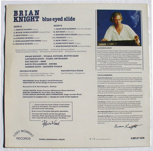 Brian Knight - Blue Eyed Slide (Vinyl, LP) Very Good Plus (VG+) / Very Good Plus (VG+)