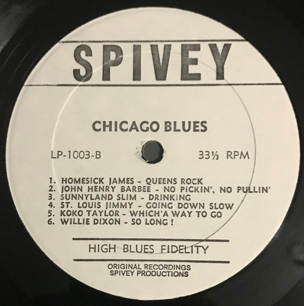 Various - Chicago Blues (Vinyl, LP, Mono) Very Good Plus (VG+) / Very Good (VG)