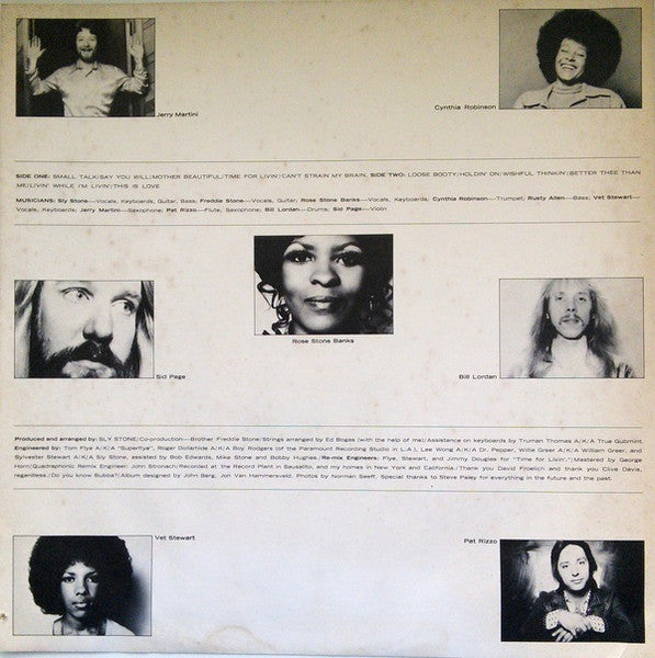 Sly & The Family Stone - Small Talk (Vinyl, LP, Album) Near Mint (NM or M-) / Very Good (VG)