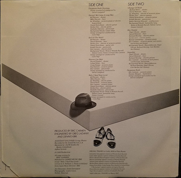 Eric Carmen - Change Of Heart (Vinyl, LP, Album, Stereo) Very Good Plus (VG+) / Near Mint (NM or M-)