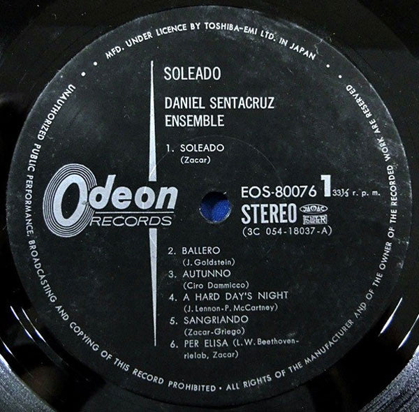 Daniel Sentacruz Ensemble - Soleado (Vinyl, LP, Album) Very Good (VG) / Very Good (VG)