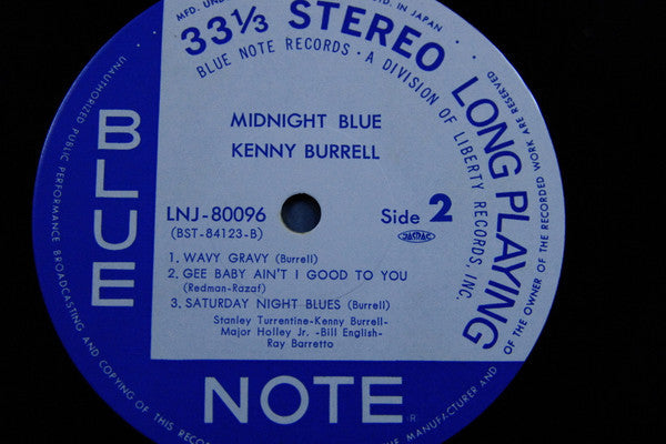 Kenny Burrell - Midnight Blue (Vinyl, LP, Album, Reissue, Stereo)